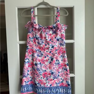 Lilly Pulitzer pink and blue floral romper